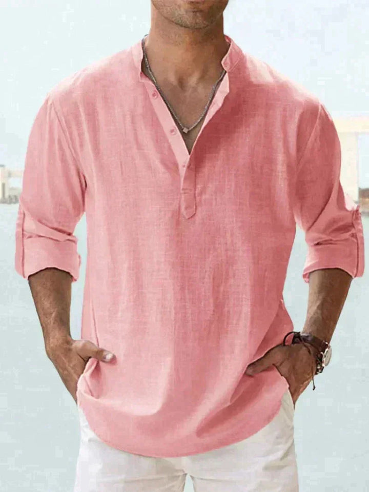 Francesco™ - Stilfuld Skjorte Med Båndkrave